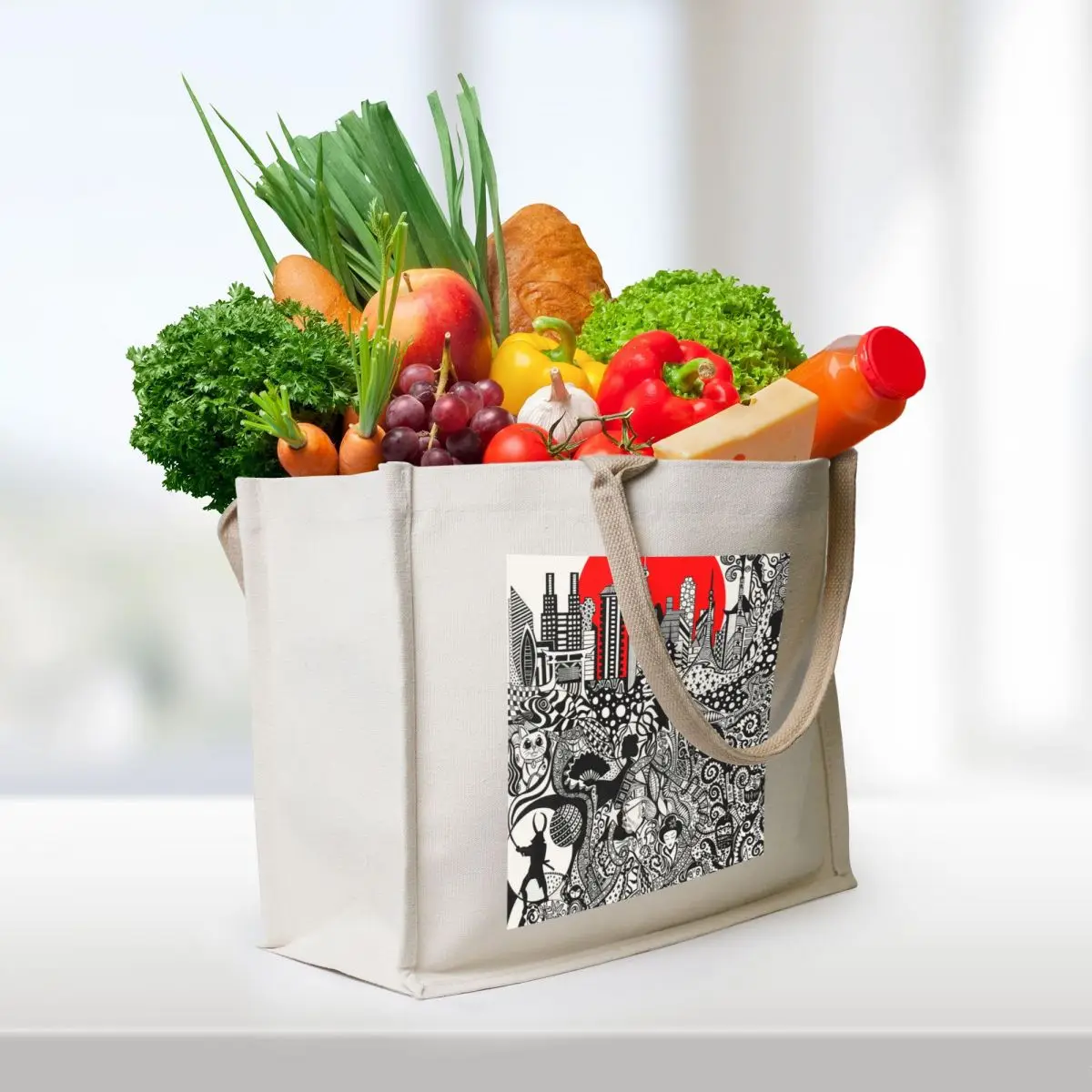 Tokyo Tote Bag Lady bag canvas tote bags Woman shopper bag shopper women