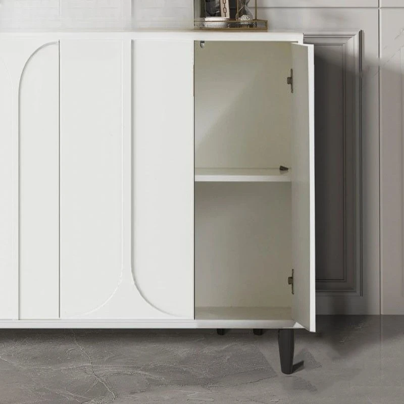 Armadietto laterale minimalista italiano leggero armadietto da tè moderno di lusso soggiorno design creativo armadietto per portico in vernice bianca