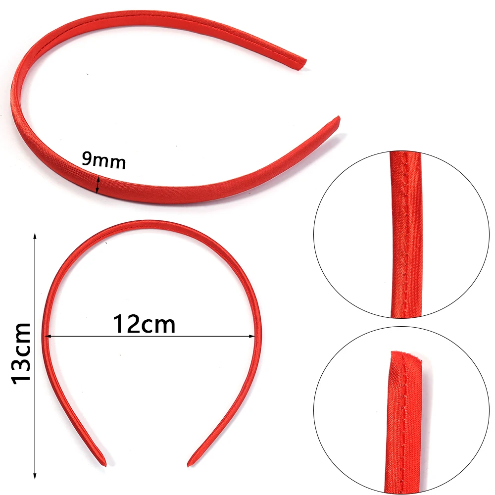10pcs Fabric Covered Plastic Headband Colorful Hair Hoops Blank Base Settings For DIY Making Hair Accessories Findings image 2