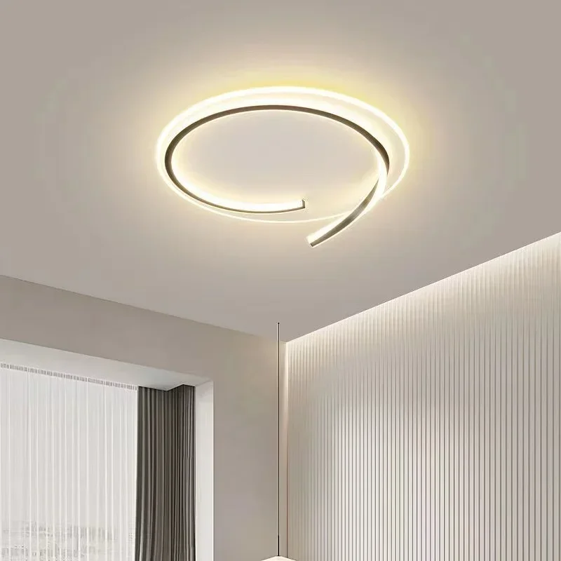 

Modern Master Bedroom Aluminium Ceiling Light For Living Room Nordic Minimalist Creative Room Decor Lamps New Home Study Lights