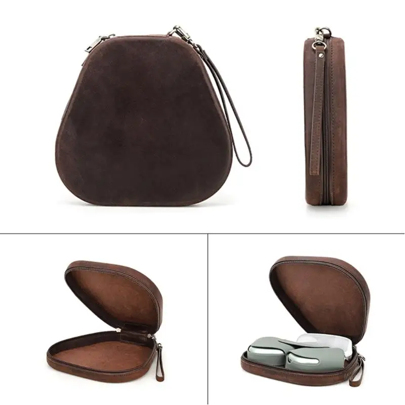 Custodia per cuffie in pelle per organizzatori cuffie