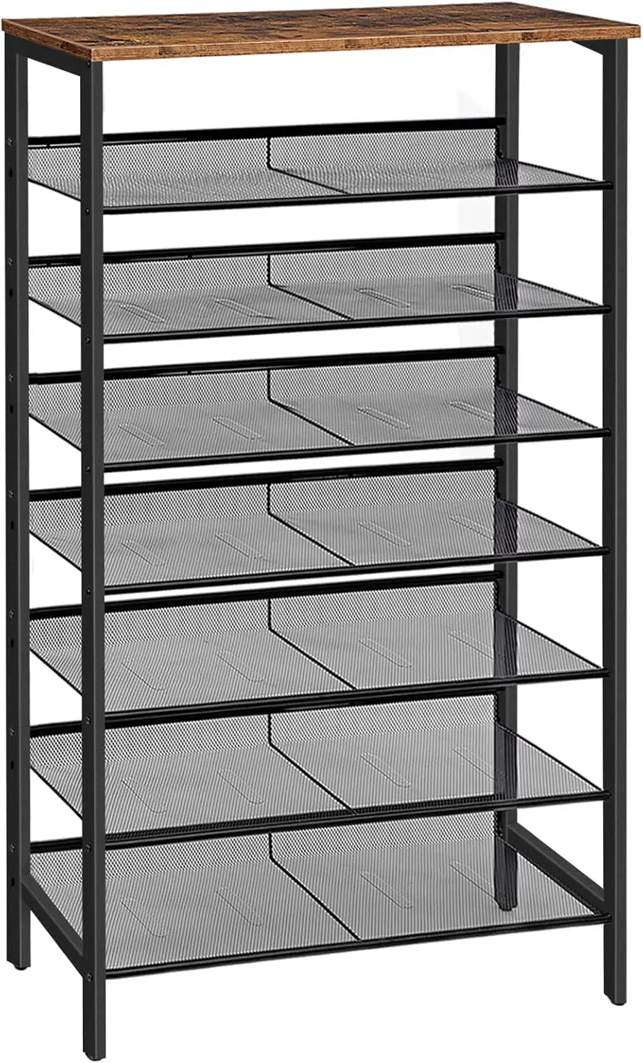 Shoe Rack, Large Capacity Shoe Shelf, Shoe Storage Organizer for 21-28 Pairs of Shoes
