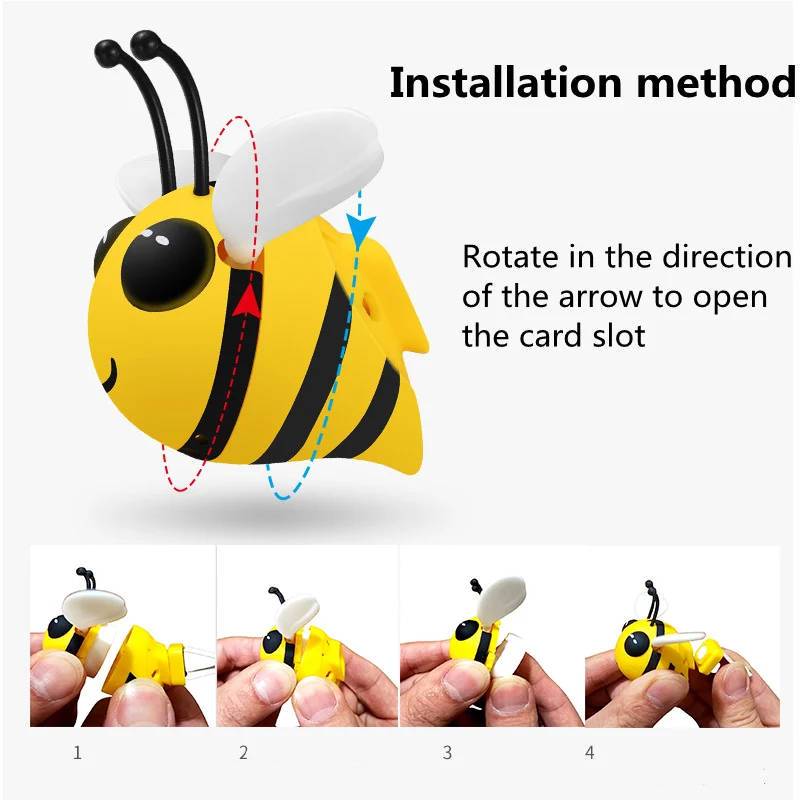 Cute Bee Car Air Freshener Auto Perfume Diffuser Air Vent Clip Cartoon Little Bee Decoration Automobiles Interior Accessories