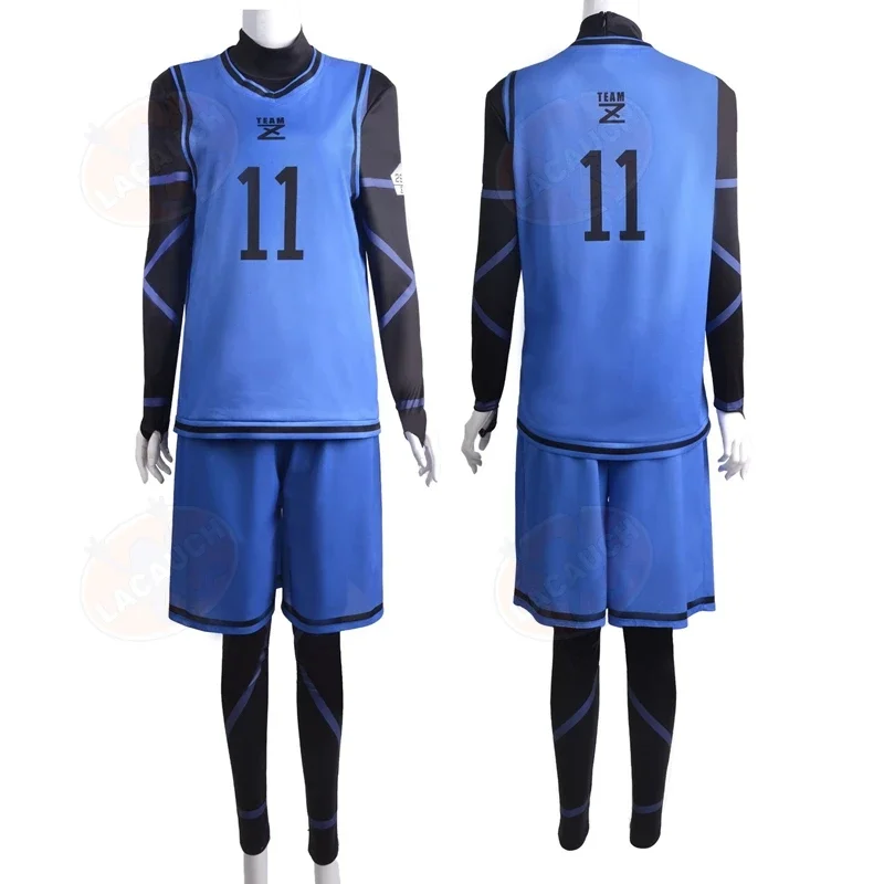 Anime Blue Lock Cosplay Costume Wig Jersey Isagi Yoichi Chigiri Bachira Rensuke Kunigami Football Soccer Team Uniform Jumpsuits