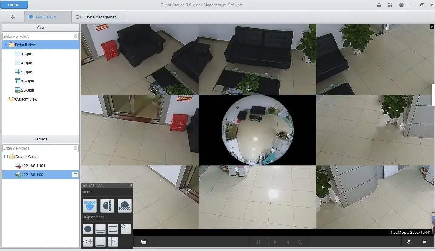 Visão panorâmica grande angular de 360 graus Segurança interna CCTV IP Áudio bidirecional POE 5MP Câmera IP olho de peixe