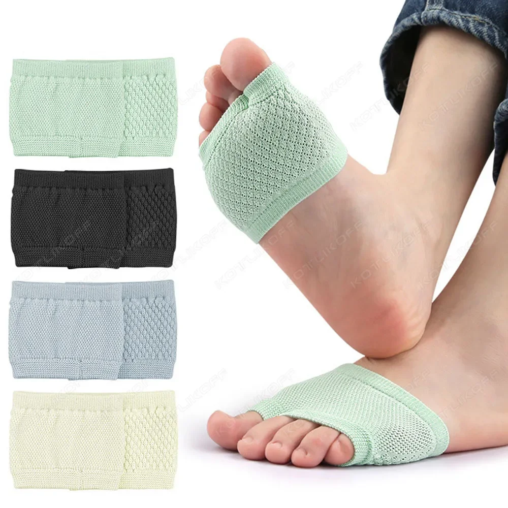 Calzini invisibili a metà taglio dell'avampiede da donna con imbottitura in spugna calzini elastici traspiranti in morbido cotone con dita dei piedi