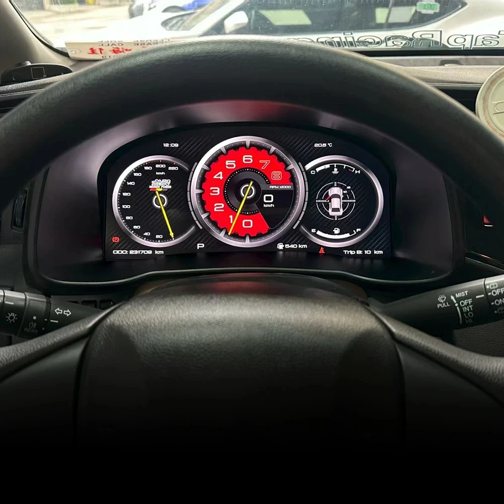 Car Auto Digital Cluster For Honda Fit 2014-2020 Dashboard Instrument Speedometer Odometer Racing Style Virtual Cockpit Meter