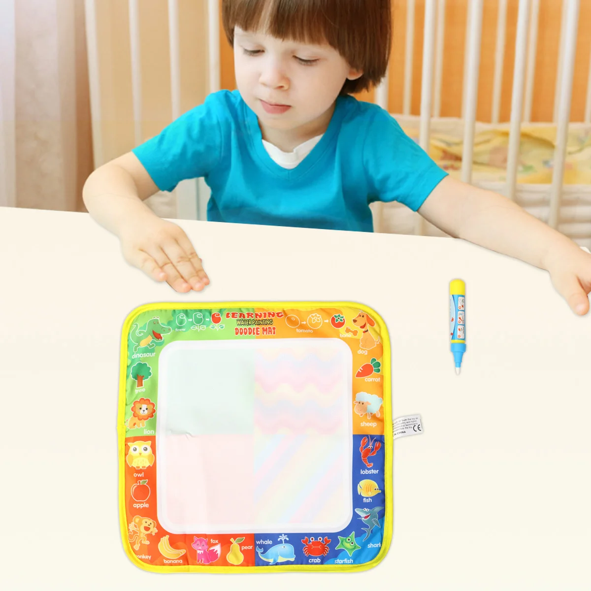 2 pçs crianças pintura pano animal desenho cobertor colorido graffiti pano criativo tapete de escrita para aprender imaginação