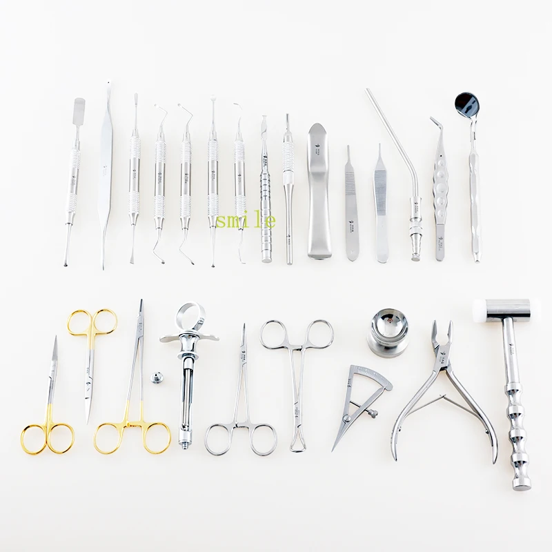 Implant 26 sets of dental implants kits implant dental kits surgical kits suction saliva tube instruments tools