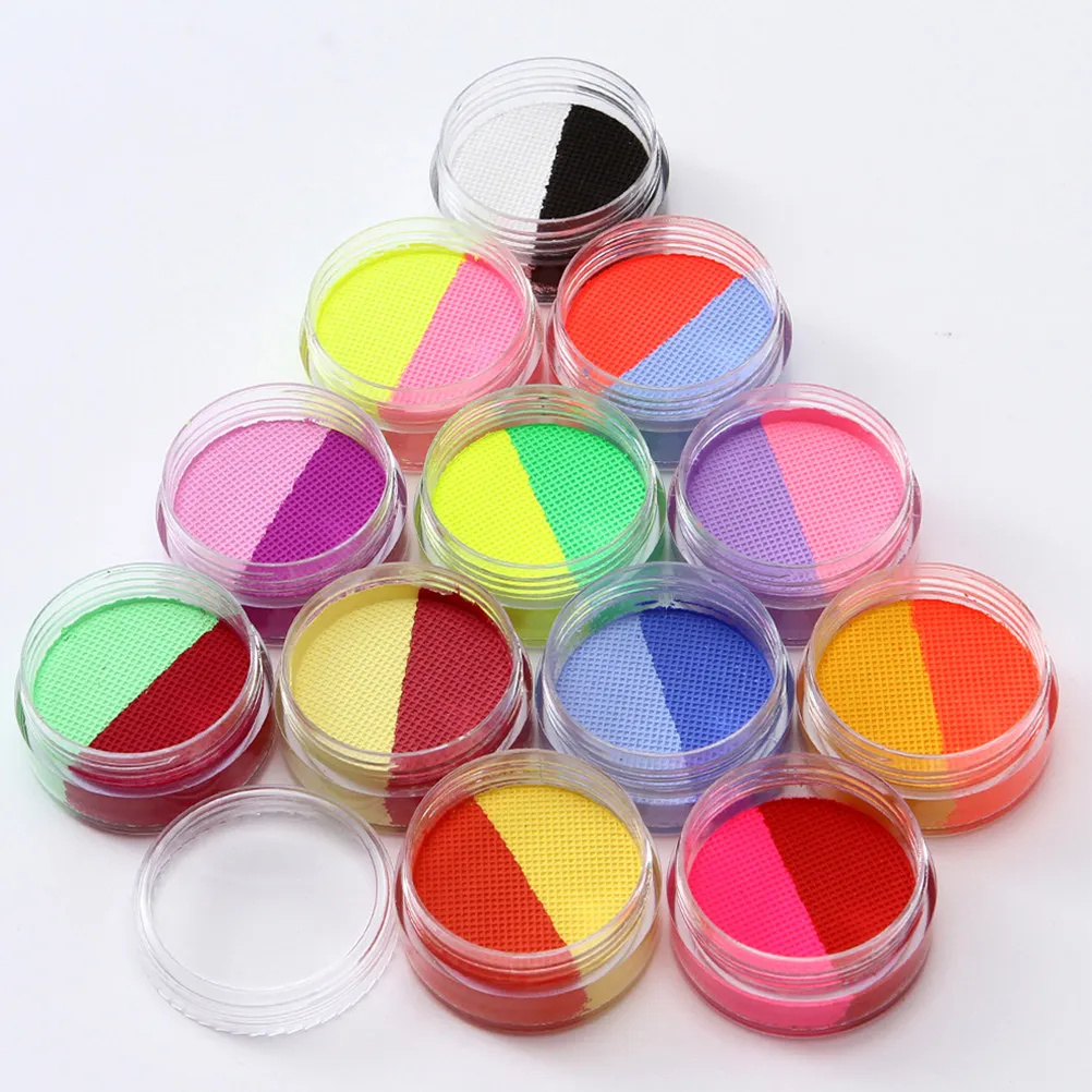 

Набор красок для лица и тела: Премиальные, безопасные для кожи, нетоксичные краски для макияжа для вечеринок, футбола, фестивалей, набор для росписи лица