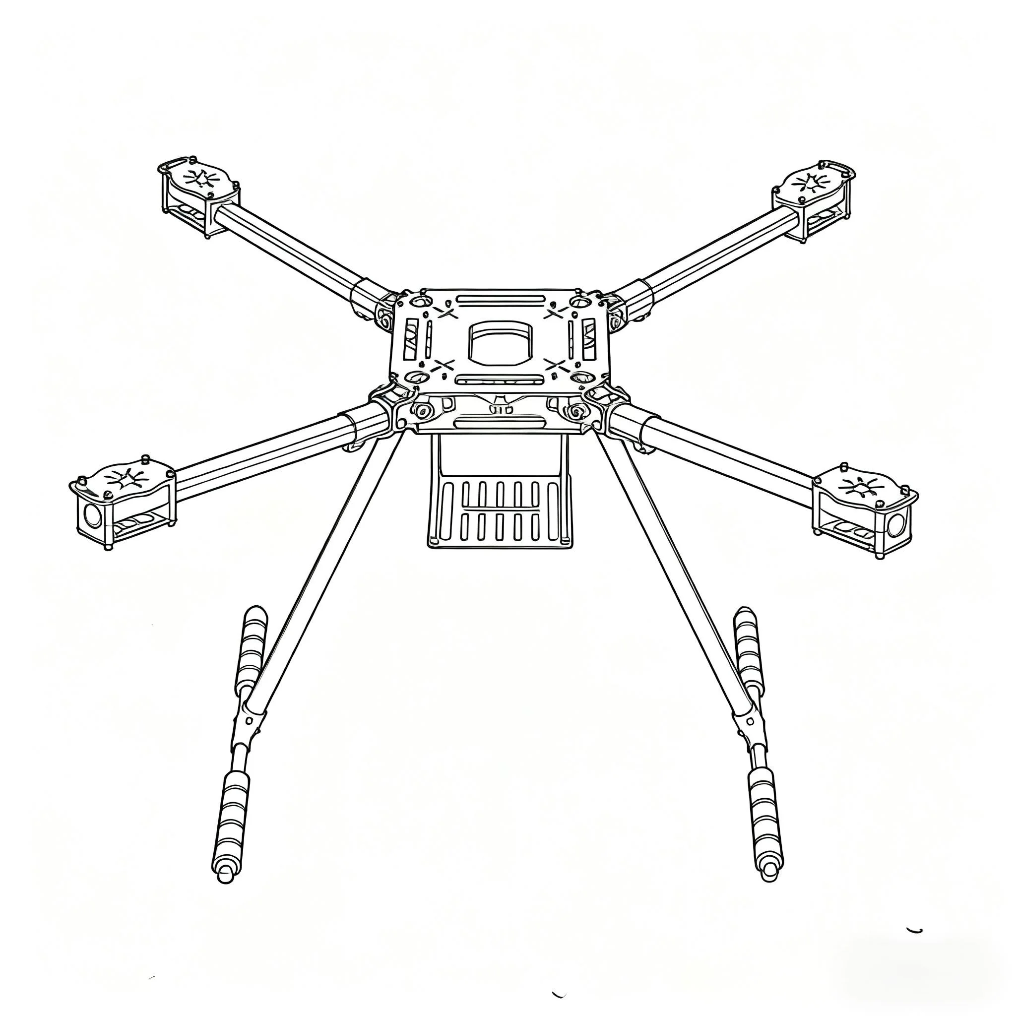 

FPV ZD650 650mm Carbon fiber Quadcopter Frame FPV Quad with Carbon Fiber Landing Skid F650
