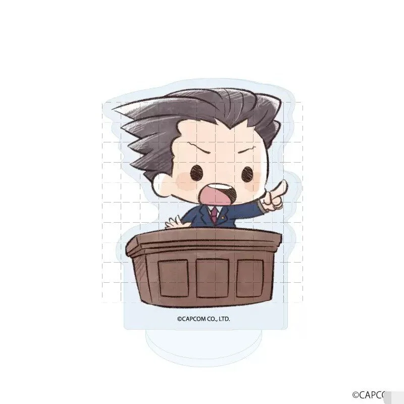 Phoenix Wright: Ace Attorney 10CM An Adorable Acrylic Figure Stand Collecting Accessories Cosplay Ornament Keychain