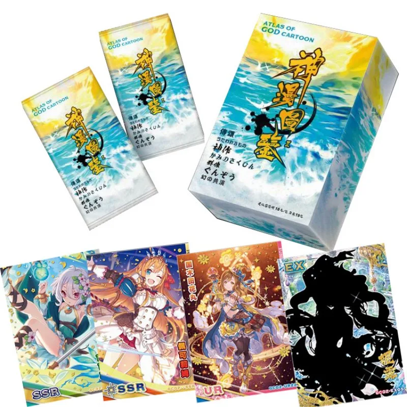 

The Card of God Anime Figures Collection Battle Cards Box Demon Slayer Collectible Hot Stamping Flash Cards Christmas Gifts Toys