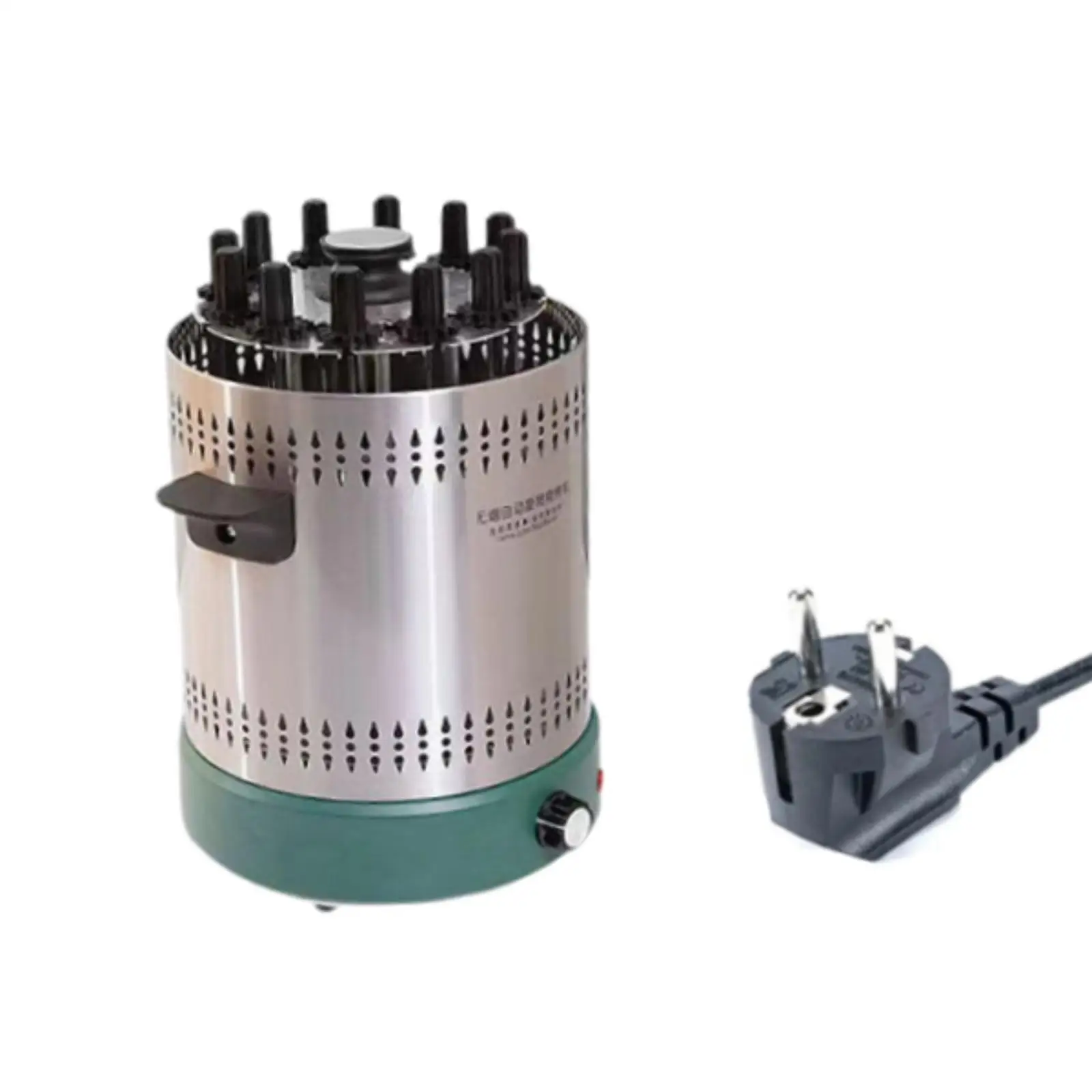 

Вертикальный гриль-ротиссерия, простой в установке, на колесиках, из нержавеющей стали, для приготовления пищи на заднем дворе, походов, путешествий, с адаптером для ЕС