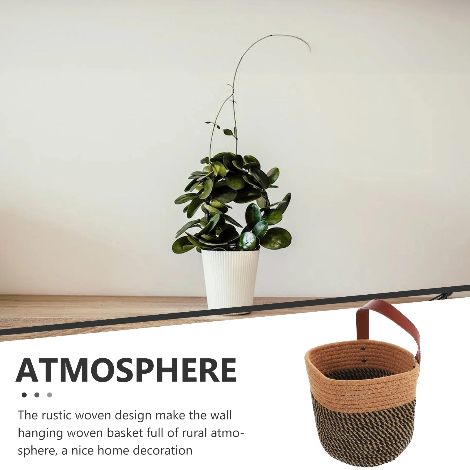 

Rustic Storage Wall Baskets Kitchen Organizer Garden Decor Small Wall Hanging Basket Hanging Basket Kitchen Organizer