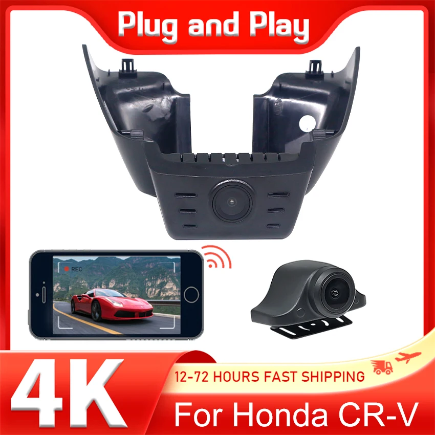 New! Car DVR Wifi Camera Plug and play Dash Cam Video Recorder Original For Honda CR-V CRV CR V Hybrid 6th Gen 2023-2025 Dashcam