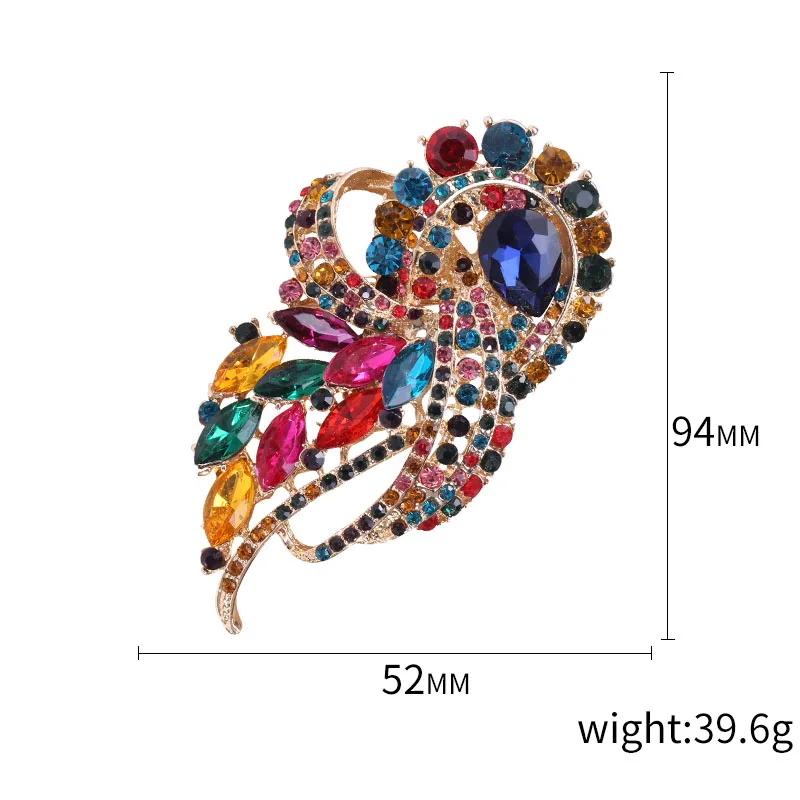 Rhinestone Pins for Women Unisex Shiny Glass Brooches Banquet Party Backpack Gifts Jewelry Accessories