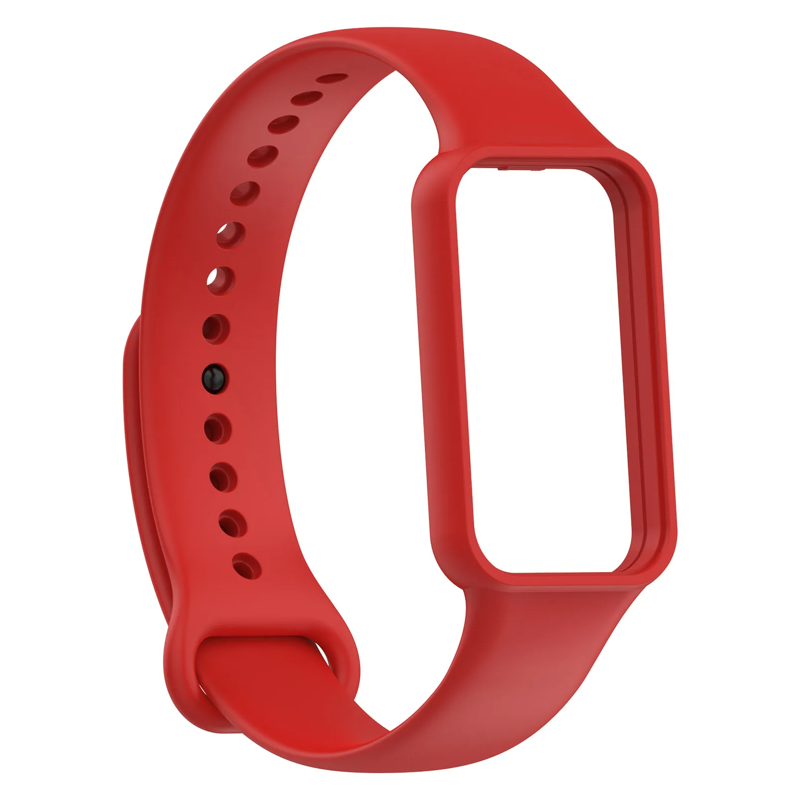 Integrated Strap For Huami Amazfit Band 7 Strap High Quality Silicone Smart Watch Protector Shell And Watchband One Color