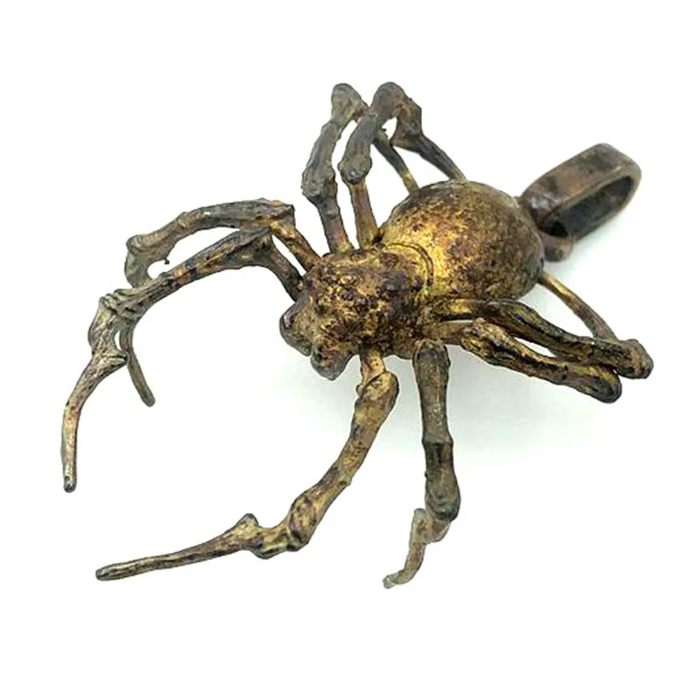 EDC Brass Key Ring Spider Keychain Outdoor Small Tool Accessories DIY Pendant