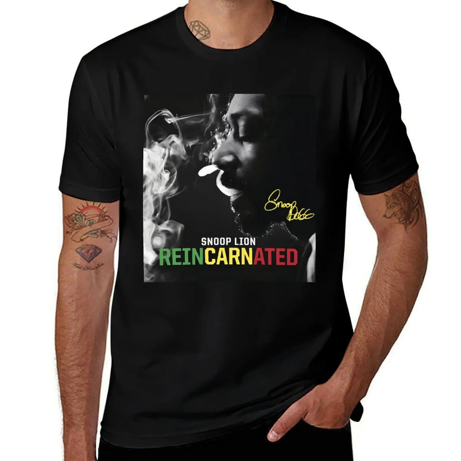

Snoop Lion Reincarnated T-Shirt funny t shirts man t shirt men 100% cotton luxury brand cotton tshirt 100% T-Shirt