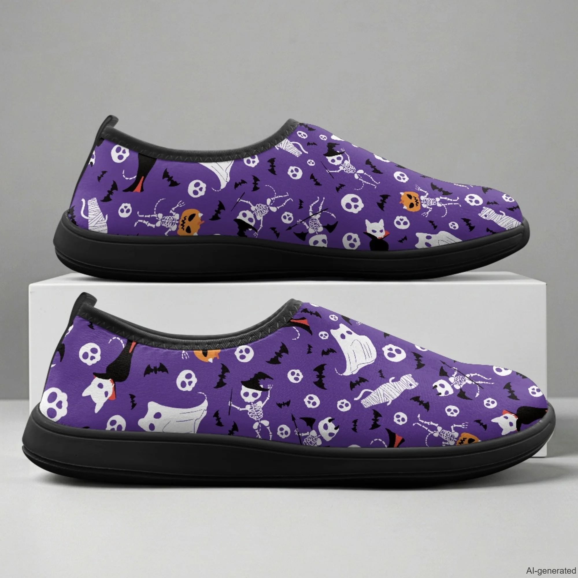 XIXIRIMIDO Halloween Ghost Comfortable Sneakers Athletic Sneakers for Tennis Wide Width Sports Shoes Male Nurse Shoes