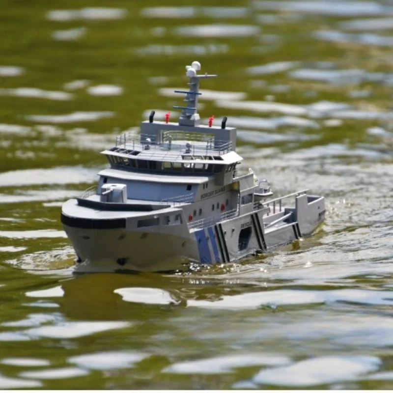 RC قارب 62cm1/100 سفينة حربية الإنقاذ قارب التحكم عن بعد ارتفاع درجة الحرارة مقاومة مادة الراتنج RC Tugboat عدة الصبي لعبة