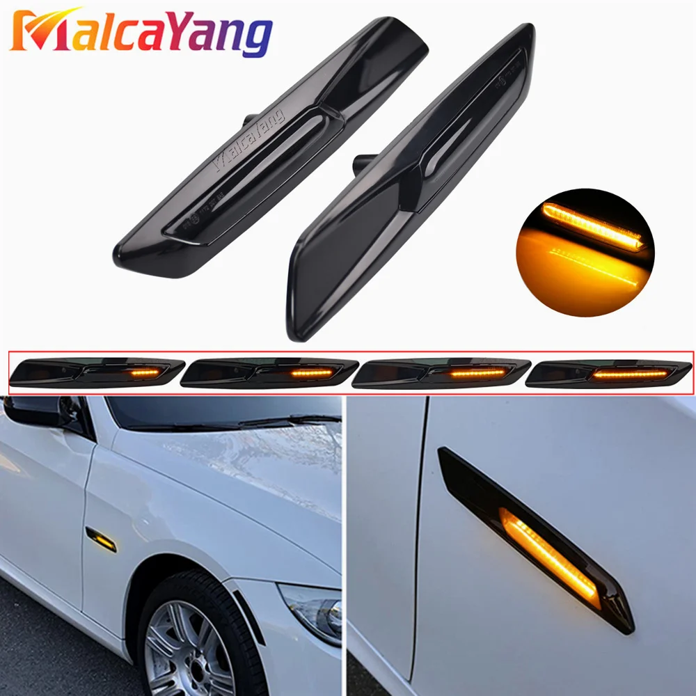 12V Dynamic Turn Signal Lamp LED Side Marker Light For BMW 1 3 5 Series F30 E46 E90 E60 E91 E92 E93 E61 BMW F10 Style