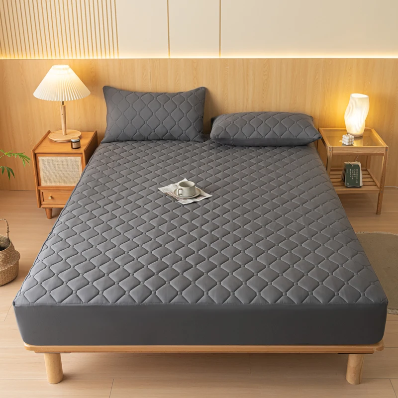 Waterdichte Verdikte Matrasbeschermer Verstelbare Duurzaam Hoeslaken Bedhoezen Anti-mijt Antislip Spreien 140/160x200