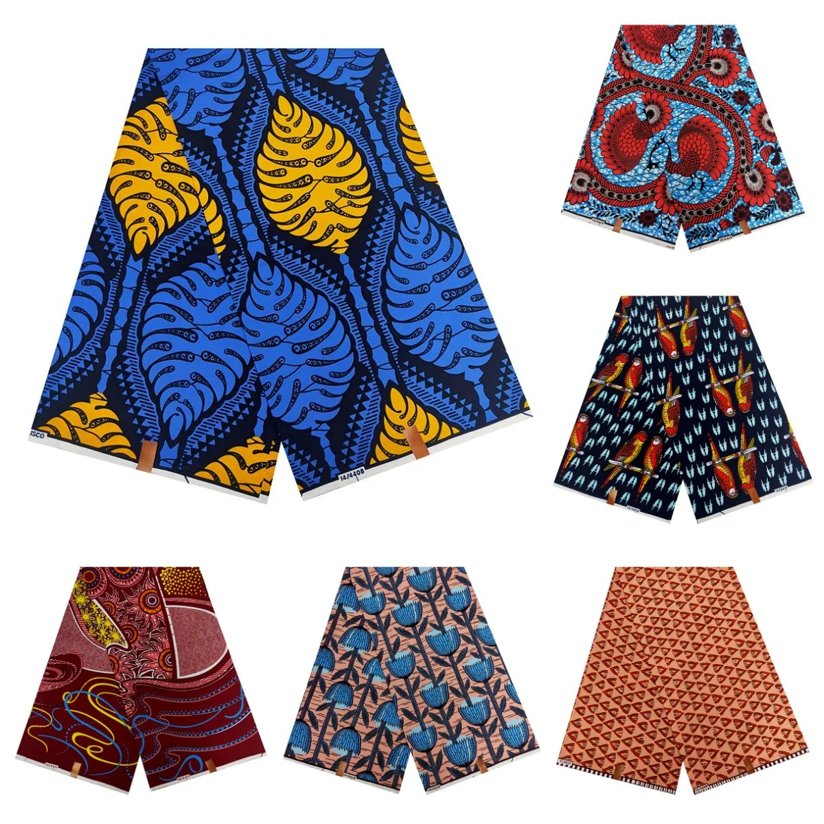 

African Ankara Wax Prints Fabric 100% Cotton 6 Yards Nigeria Veritable Fashion High Quality Soft Wax Fabric For Party Dresses