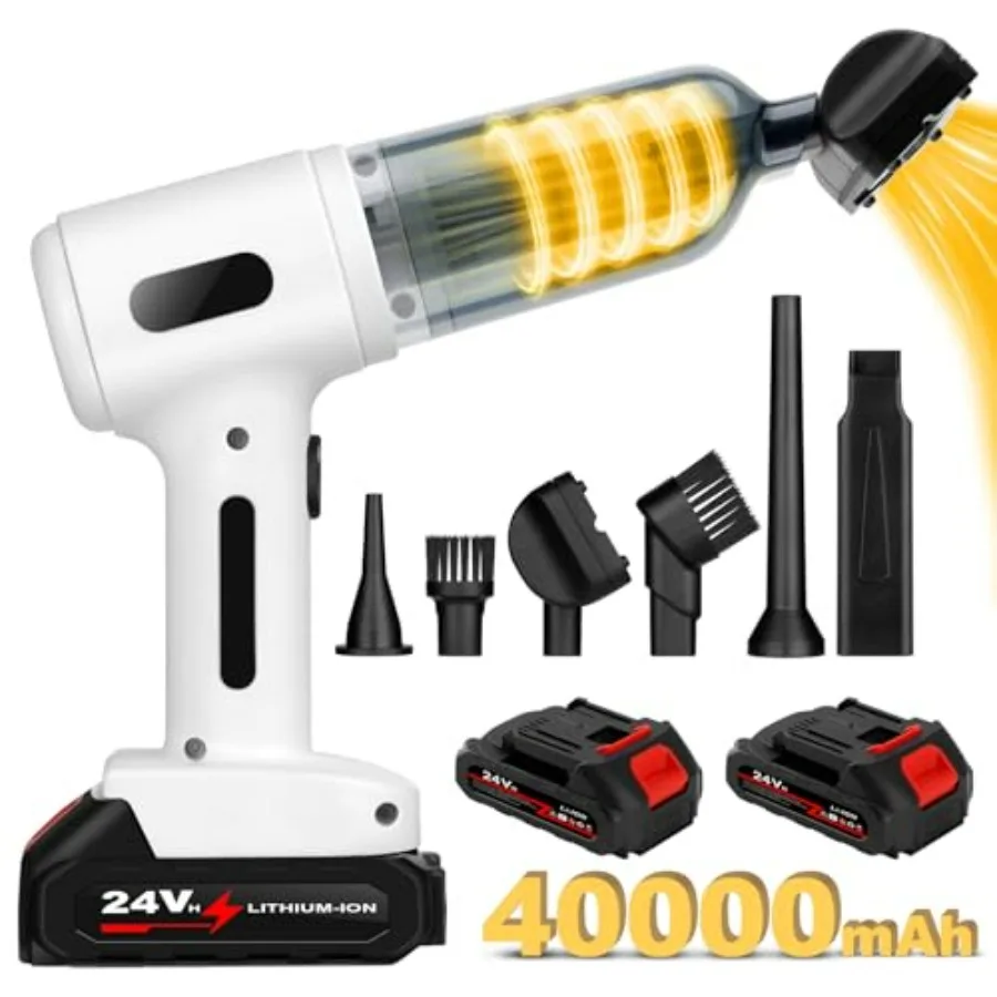 

Автомобильный пылесос высокой мощности 4000 мАч, мощный автомобильный пылесос и всасывание 25000 PA 2 в 1, лучший беспроводной пылесос, высокий P