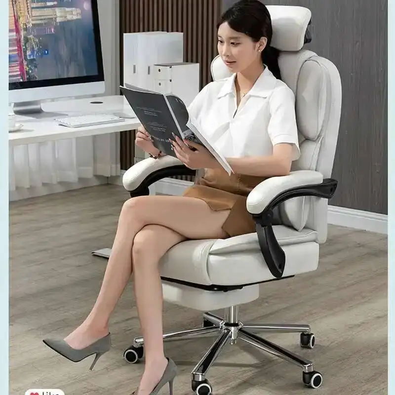 

Living Swivel Luxury Leather Chair Computer Nordic Room Comfortable Lounge Chair Ergonomic Office Armchair High-End Furniture