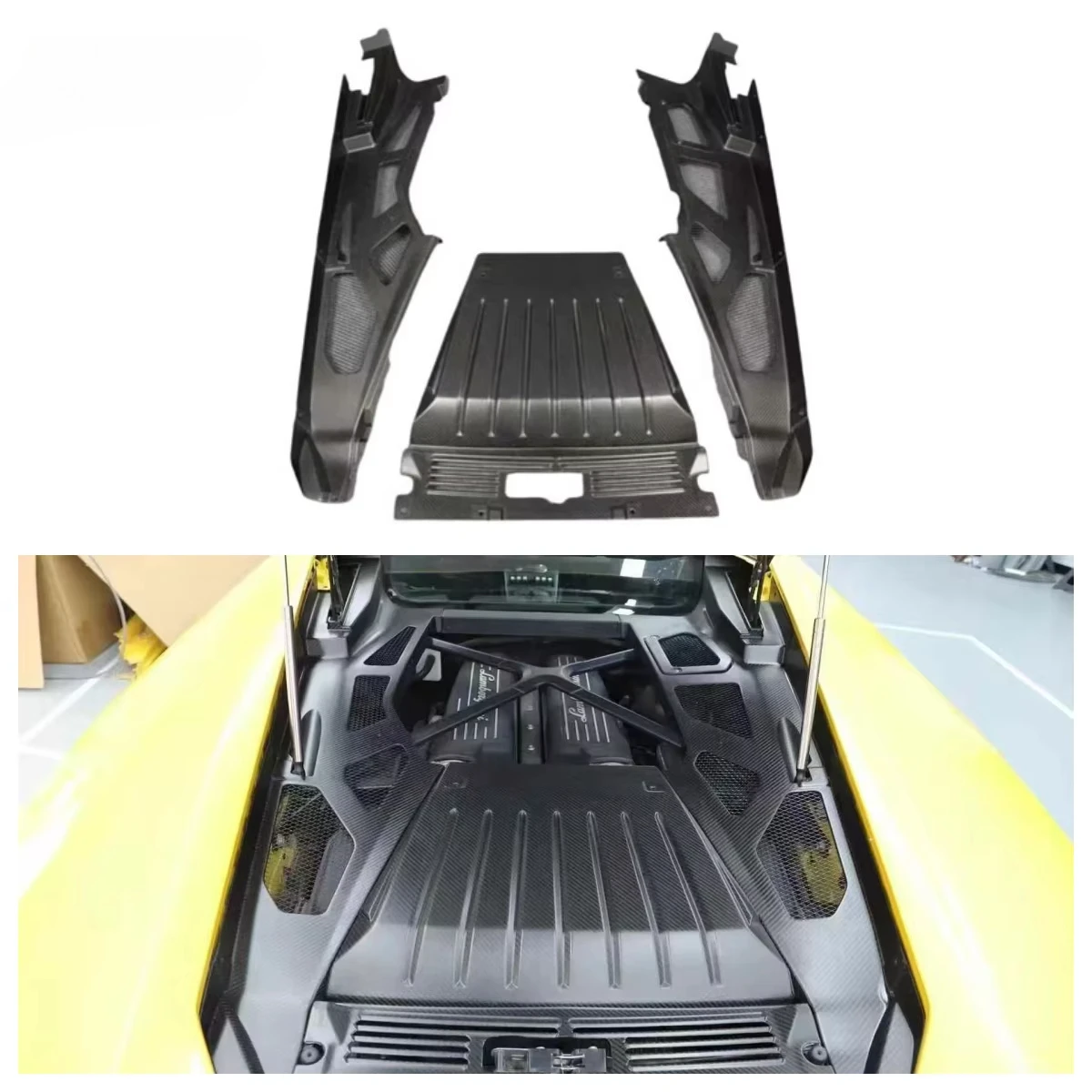 

Dry carbon fiber hood parts for Lamborghini LP580 LP610 hood parts