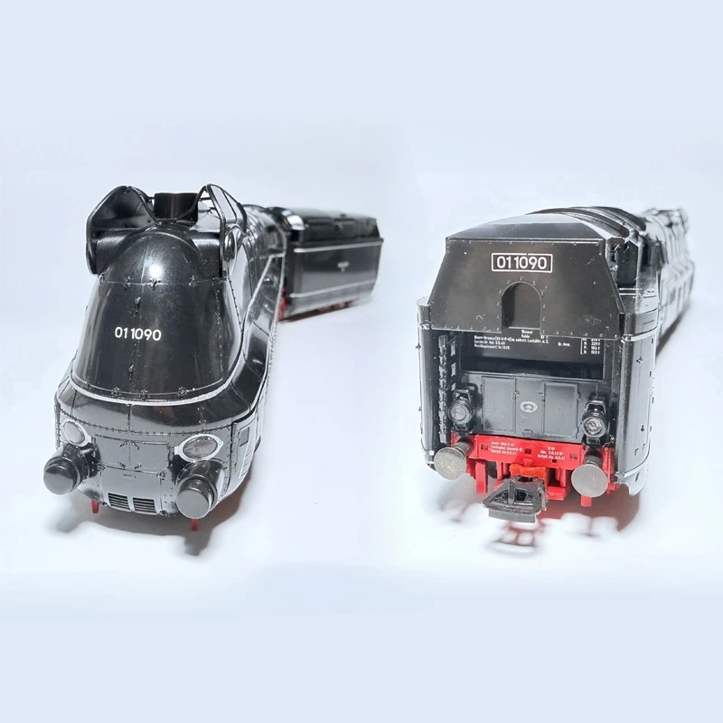 لعبة قطار HO من النوع 1/87، نسخة DC من قاطرة البخار BR01 المبسطة باللون الأسود، نموذج القطار هدية لعبة للأولاد #2