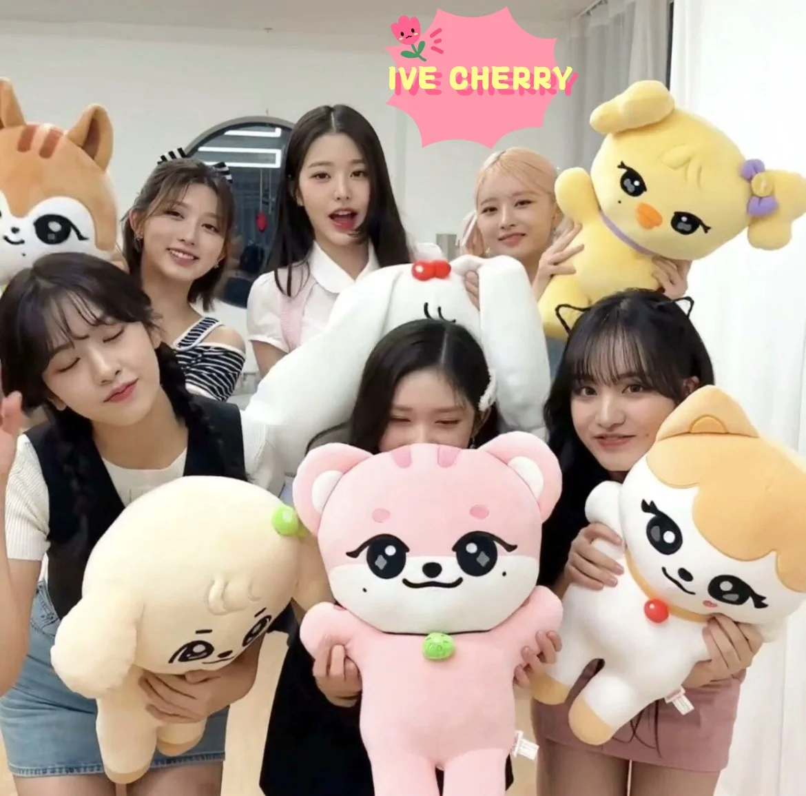 

Kpop Ive Cherive плюшевая игрушка Minive Ganganji Dal-e Рей Naori Cherry Liz Cheez Erang-e Kpop Ive игрушки Wonyoung Yujin Gaeul Leeseo