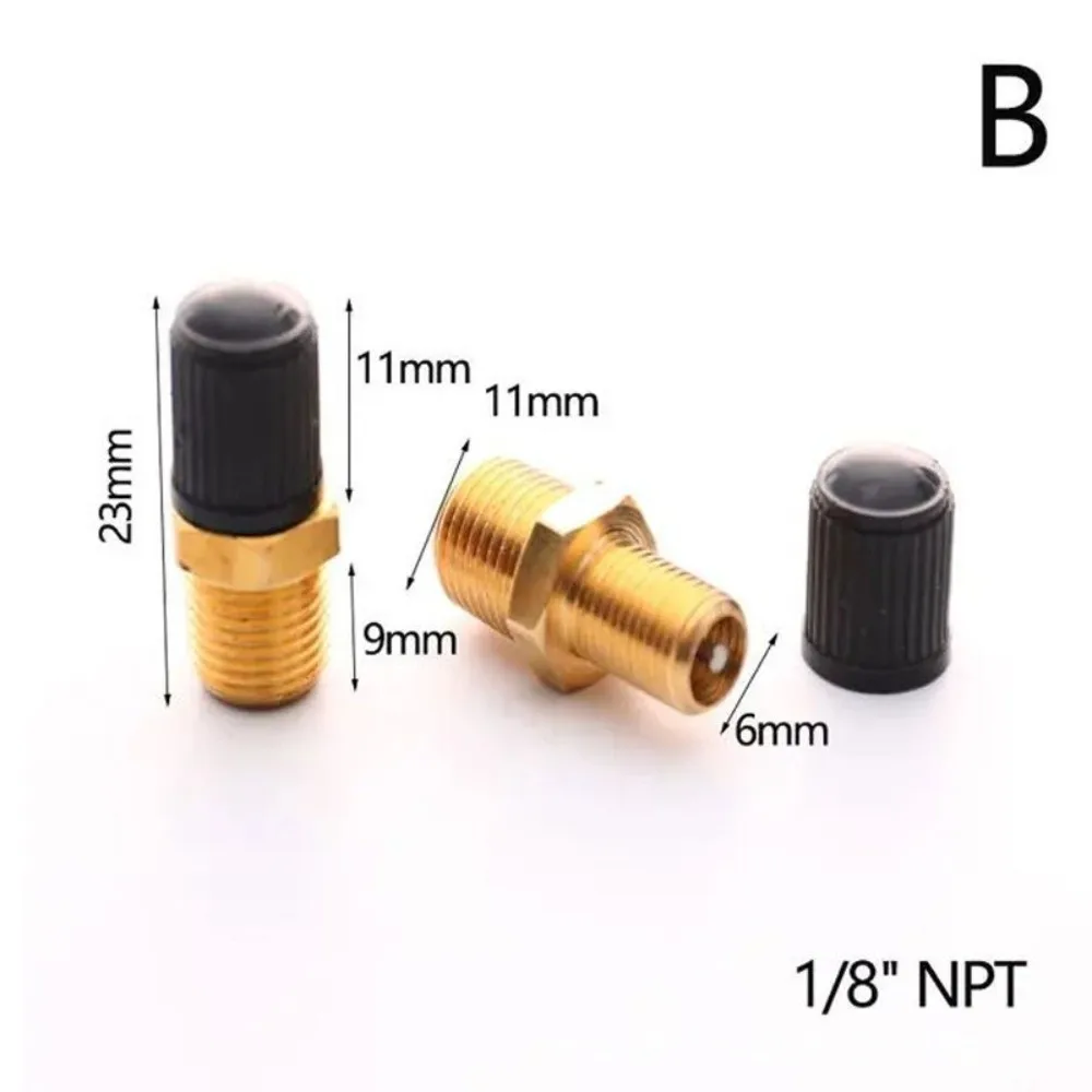 1/4 NPT 1/8 NPT M10 Air Tank Fill Valve Brass Protective Dust Cap Tank Valve Stem Male Threaded Connection Anti-Corrosion
