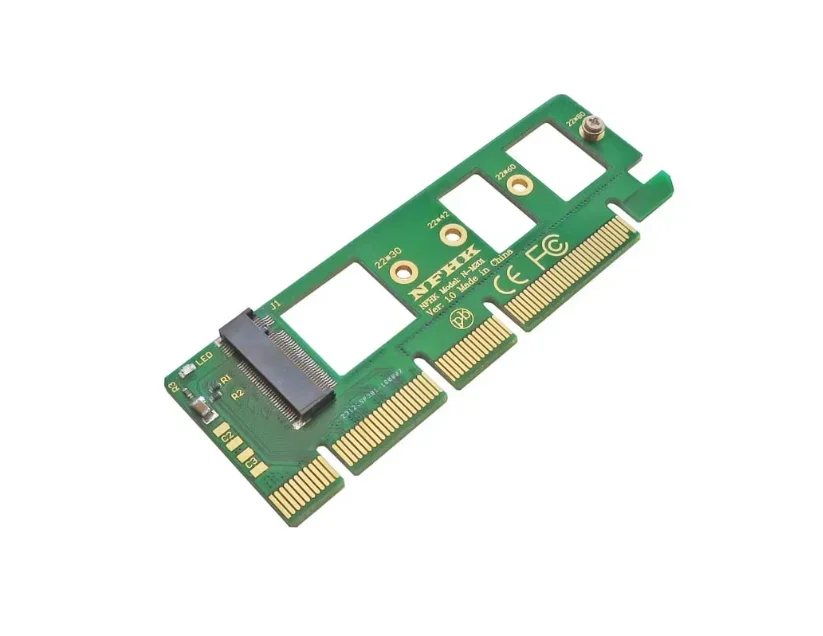 Adaptador NVMe M.2 NGFF SSD Riser Card PCI Express 3.0 16x X4 Conversor para velocidades de transferência de dados aprimoradas