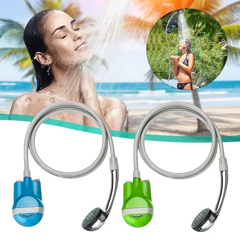 Wireless Portable USB Rechargeable Shower Water Pump Nozzle Camp Travel Outdoor Hiking Shower Head