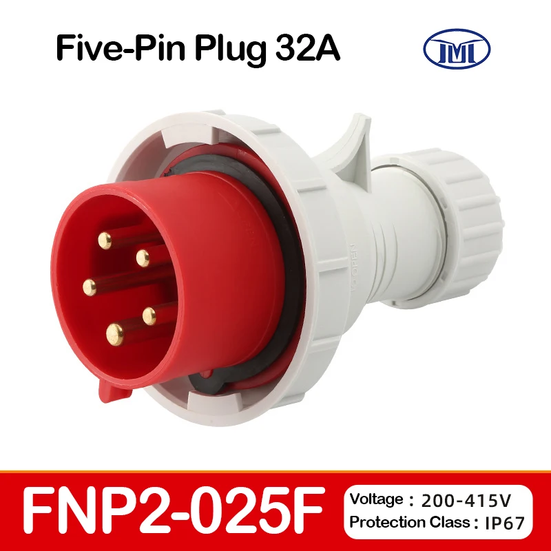 Industrial Female Male Plug And Socket Waterproof IP67 16 Amp 32 Amp 5Pin Outlets