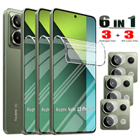 6IN1 Hydrogel Film For Xiaomi Redmi Note 13 14 12 11 Pro Plus 5G Soft Screen Lens Protector Redmi Note 14 12S 11S 10S 8 9 10 Pro