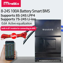 BMS 8S-24S smart 48v 16s 60V LFP4 72V lipo 17s 14s obsługuje aplikację Bluetooth 100a aktywny balancer baterii e-bike Jikong Battery pcm