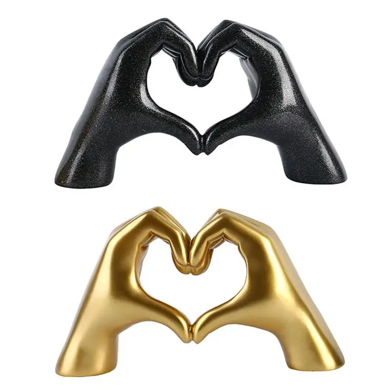 

Статуэтка Nordics в виде сердца, Статуэтка из смолы с абстрактным жестом, ручная любовь, украшение для свадьбы, дома, гостиной, стола