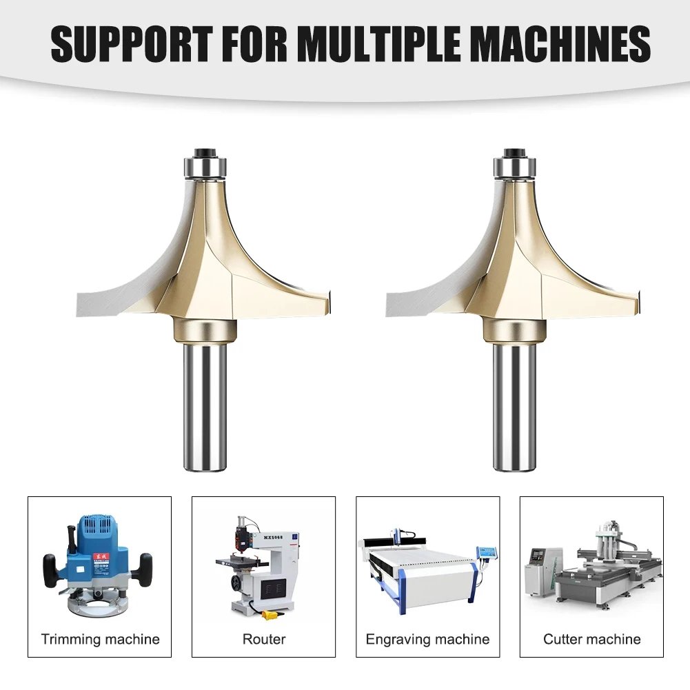 LIDIAO Tungsten Carbide Router Bit 6.35mm/12.7mm Shank Corner Round Milling Cutter Industrial Wood Woodworking tools Accessories