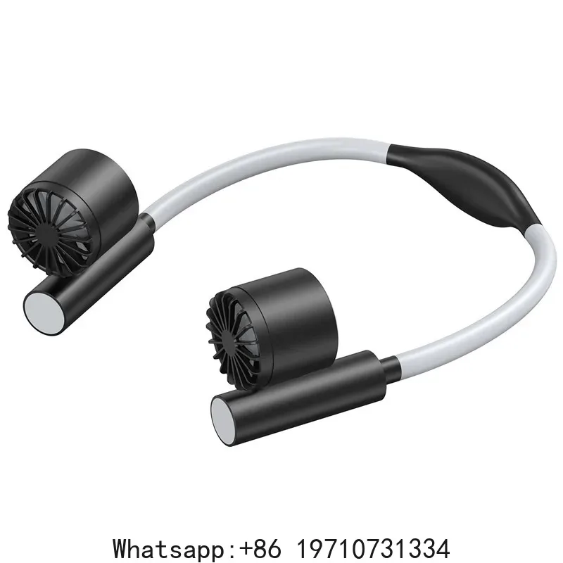

Portable Lightweight Neck Air Cooling Fan USB Rechargeable Outdoor Travel Sport Wearable Mini Hanging Neck Fan 3Gear Wind