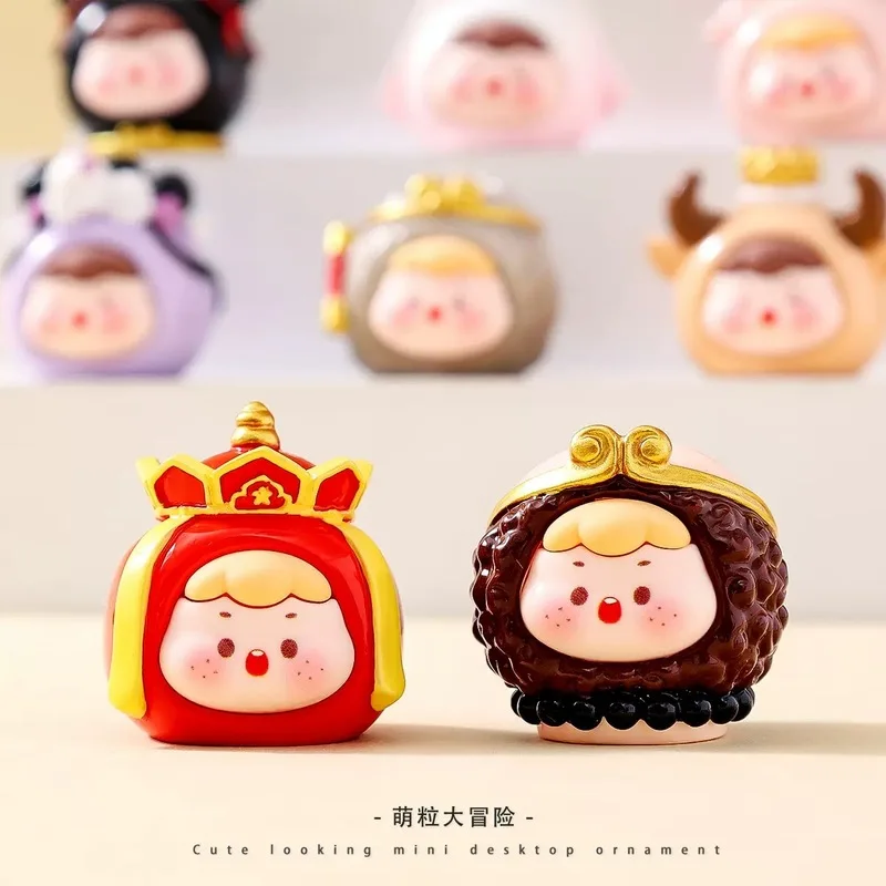 귀여운 만화 장식 블라인드 박스 9개입 서유기 트렌디 플레이 인형 귀여운 손오공 데스크탑 장식 창의적인 미니 선물