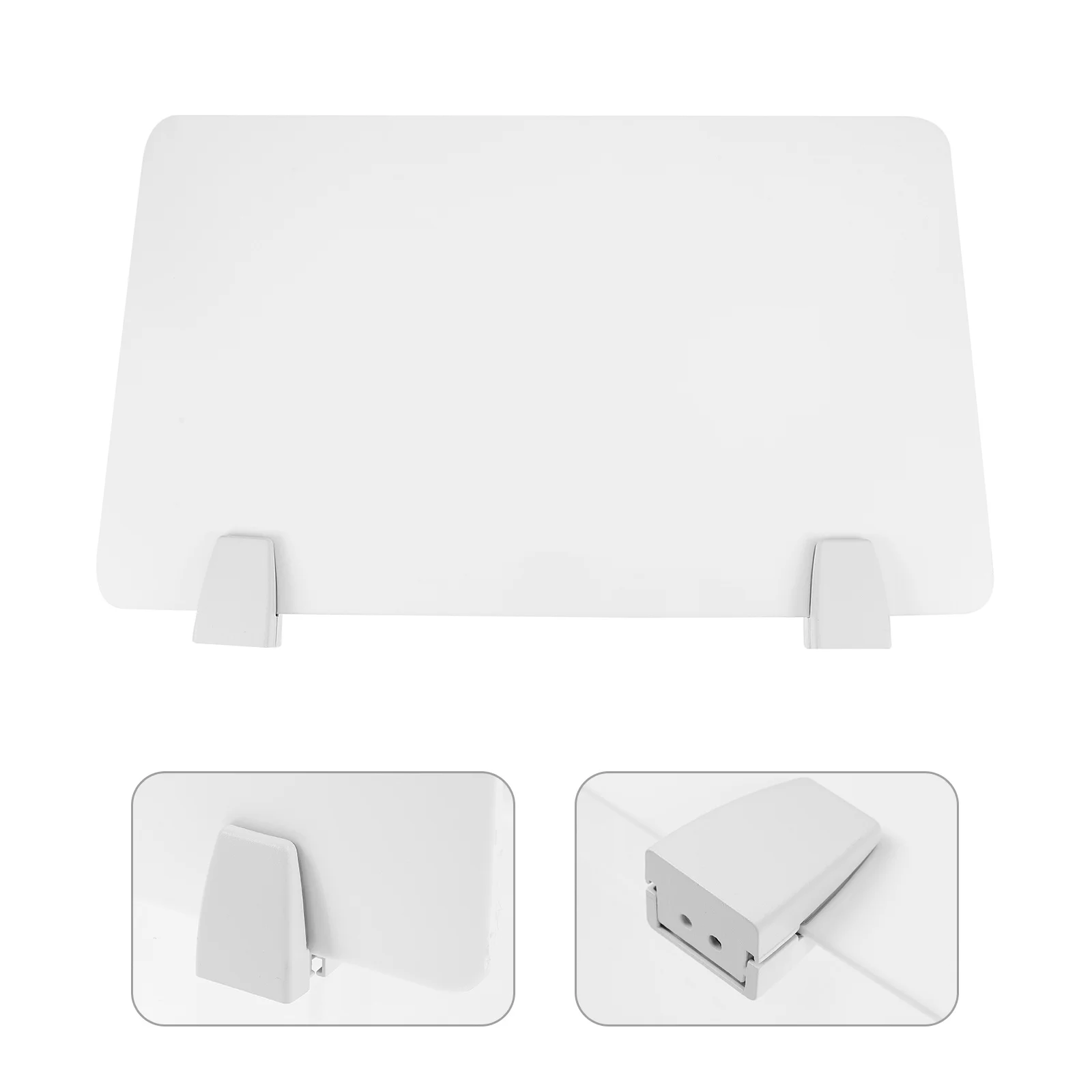 Divisorio da tavolo in acrilico per uso scolastico in ufficio Scheda divisoria per organizer per workstation con deflettore da scrivania bianco