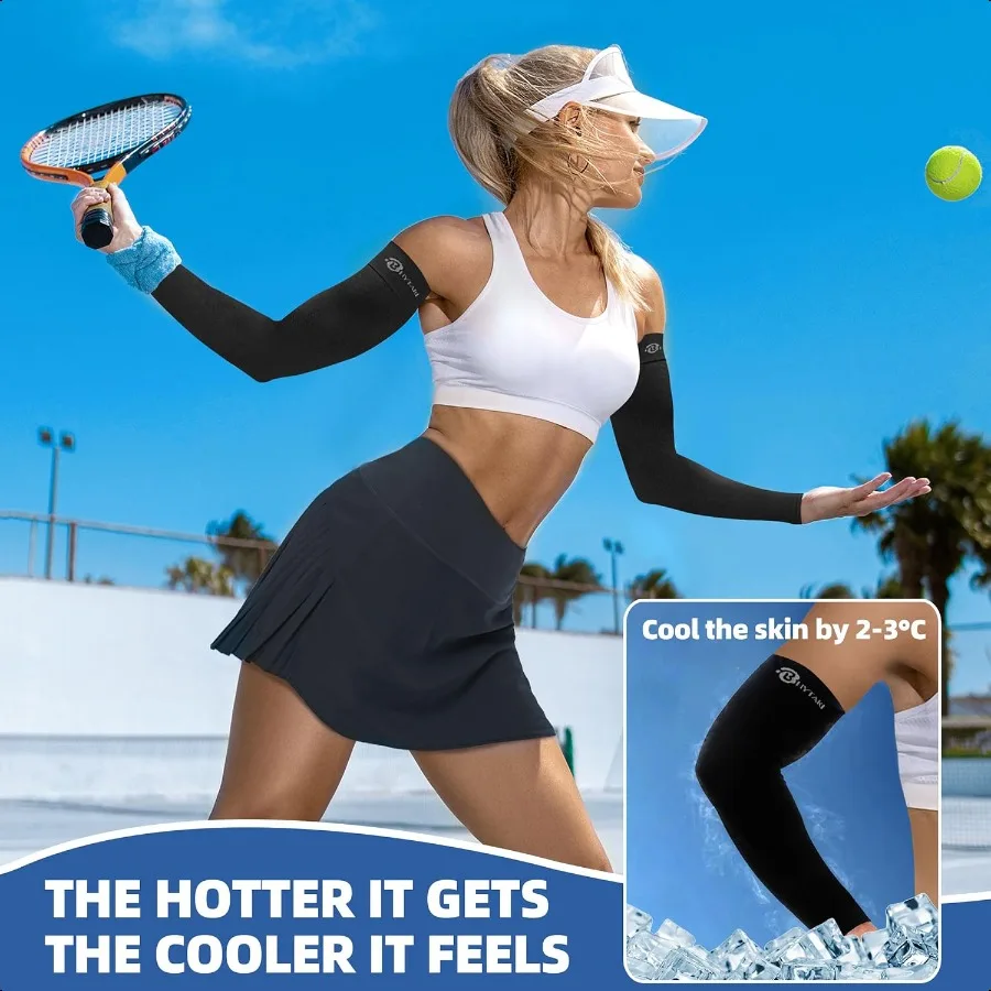 Cooling Comprion Arm Sleeves for Men WomenUPF50 UV Sun Protection Sleeves for Work Sport Tattoo Cover Up