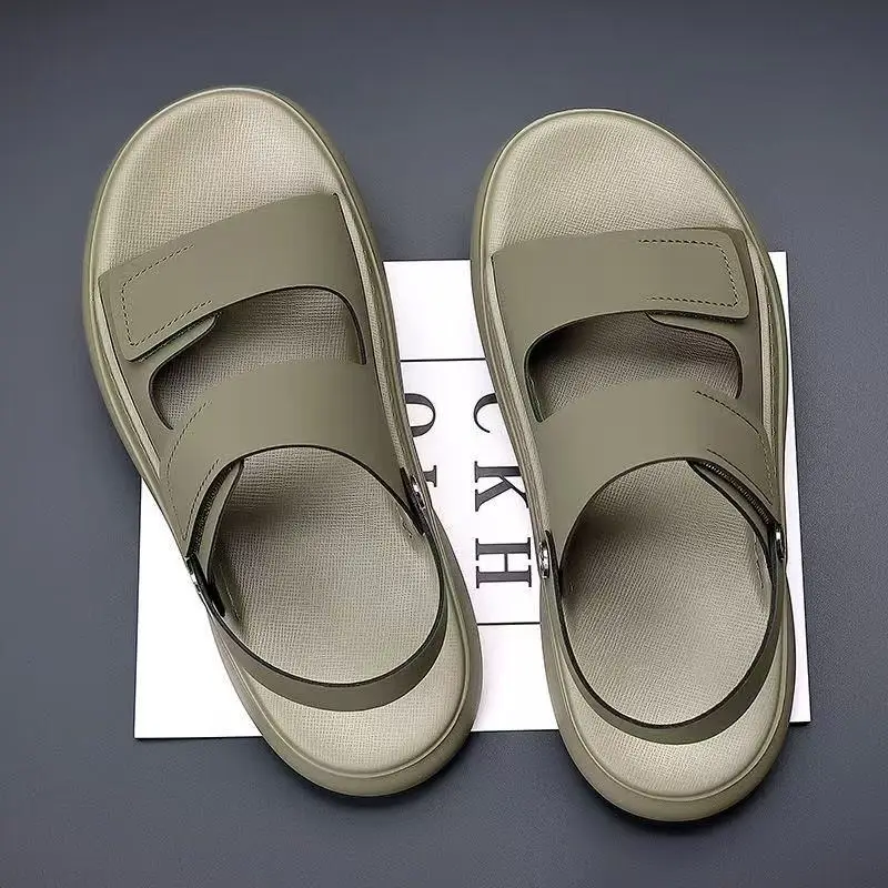 Sandals men's new summer breathable soft sole casual non-slip outer wear beach shoes dual-purpose driving cool slippers