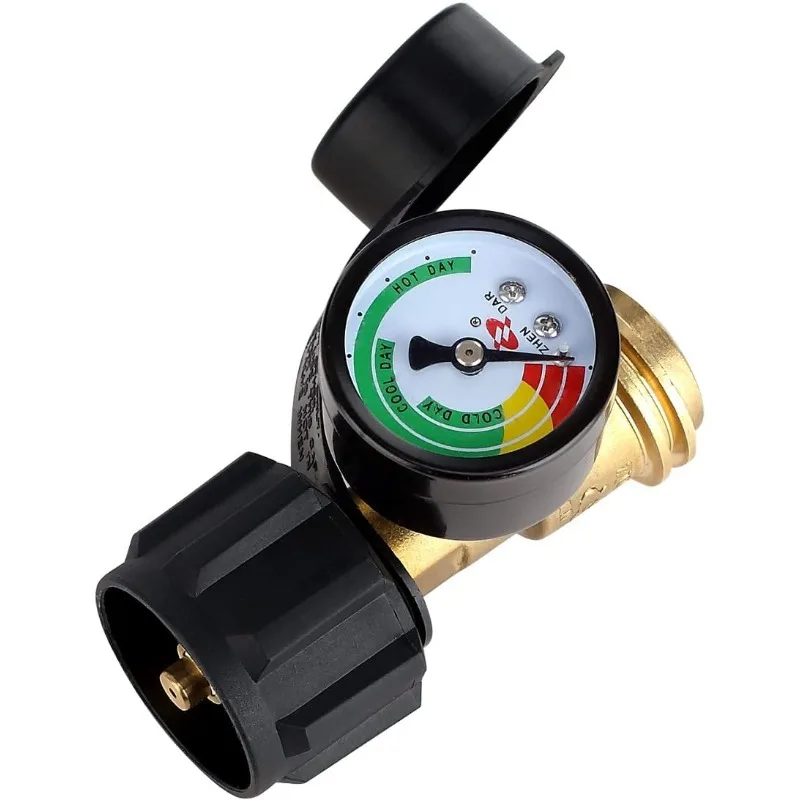 

Точный индикатор уровня манометра бака с пропаном для резервуара LP 5–40 фунтов QCC1 Type1, фитинги адаптера для пропана с измерителем пропана, пропаном