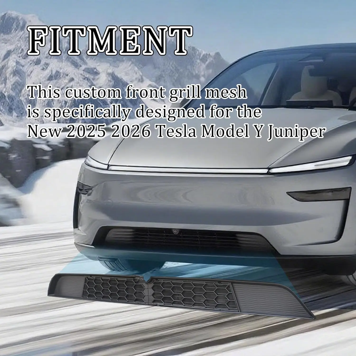 Front Grill Mesh Fit Tesla Model Y Juniper 2025 2026 Air Inlet Vent Grid Inserts Cover with Insect Protection Accessories