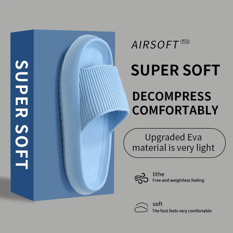

EVA Slippers Thick-Soled Non-Slip Summer Quarters Bathroom Shower Sandals Slippers Simple Men Women Wear Indoor House Slippers